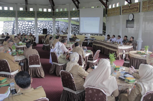 Rakor dipimpin Walikota Zul Elfian.